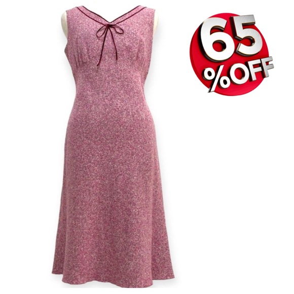 Burberry London Blue Label Tweed Dress Pink Red EU 38 XS Silk Elegant Authentic - Picture 1 of 16